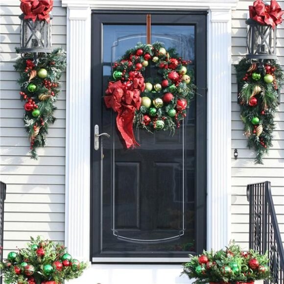 Adjustable 15 to 25 Inch Halloween Fall Wreath Hanger for Front Door Decor - Picture 7 of 7